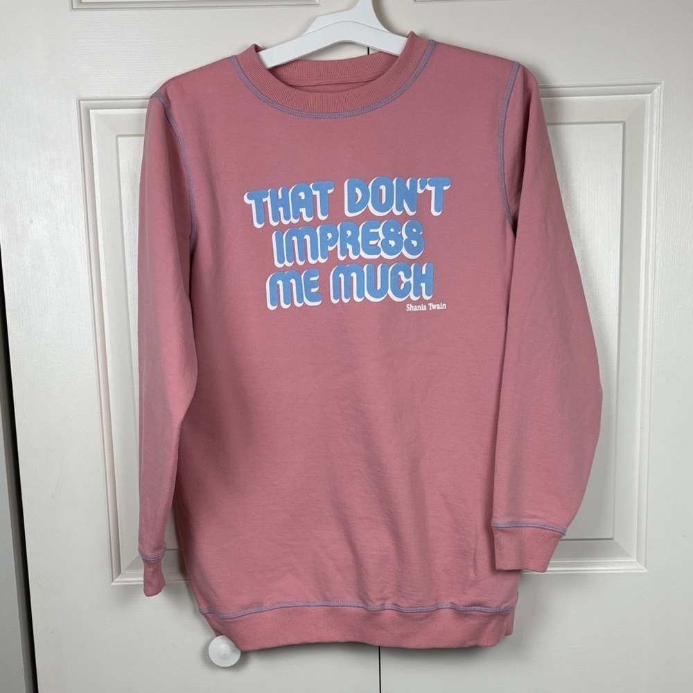 Shania Twain Tour Pink Graphic Women's Sweatshirt - M